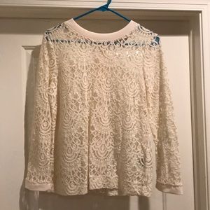 Banana Republic Sheer Long Sleeve Top
